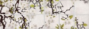 3242 Natural White Big Motif Cherry Flower..... S12