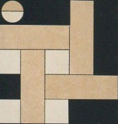 Vanitas  36402 oro/noce mosaico macro