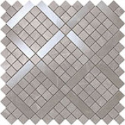 Grey Fleury  Diagonal Mosaic 