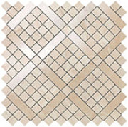  Travertino Alabastrino Diagonal Mosaic 