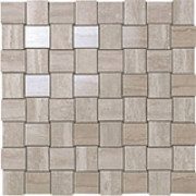  Travertino Silver Net Mosaic 